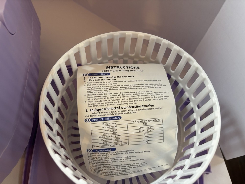 Portable Foldable Mini Washing Machine for Underwear Socks Travel Compact