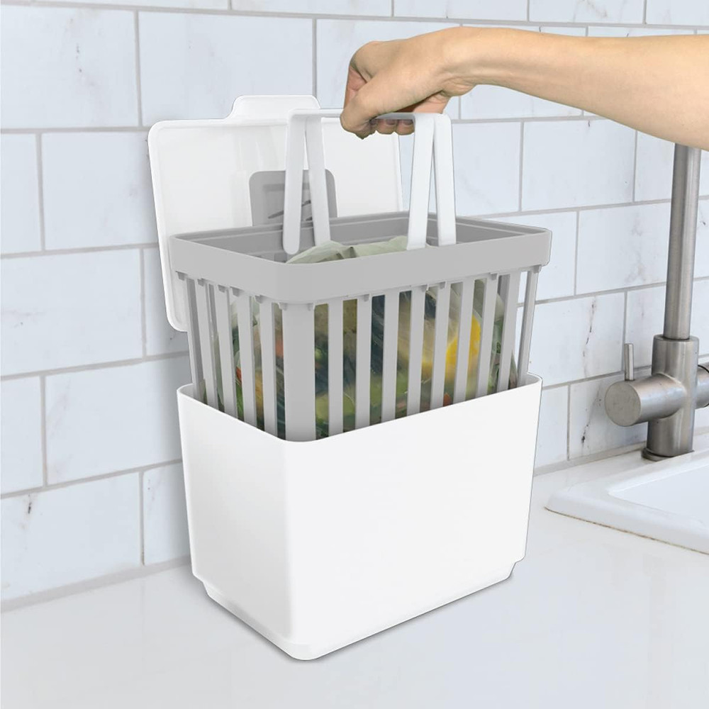 Compost Bin for Kitchen, 1.5 Gallon | Plastic Container with Removable Inner Bas