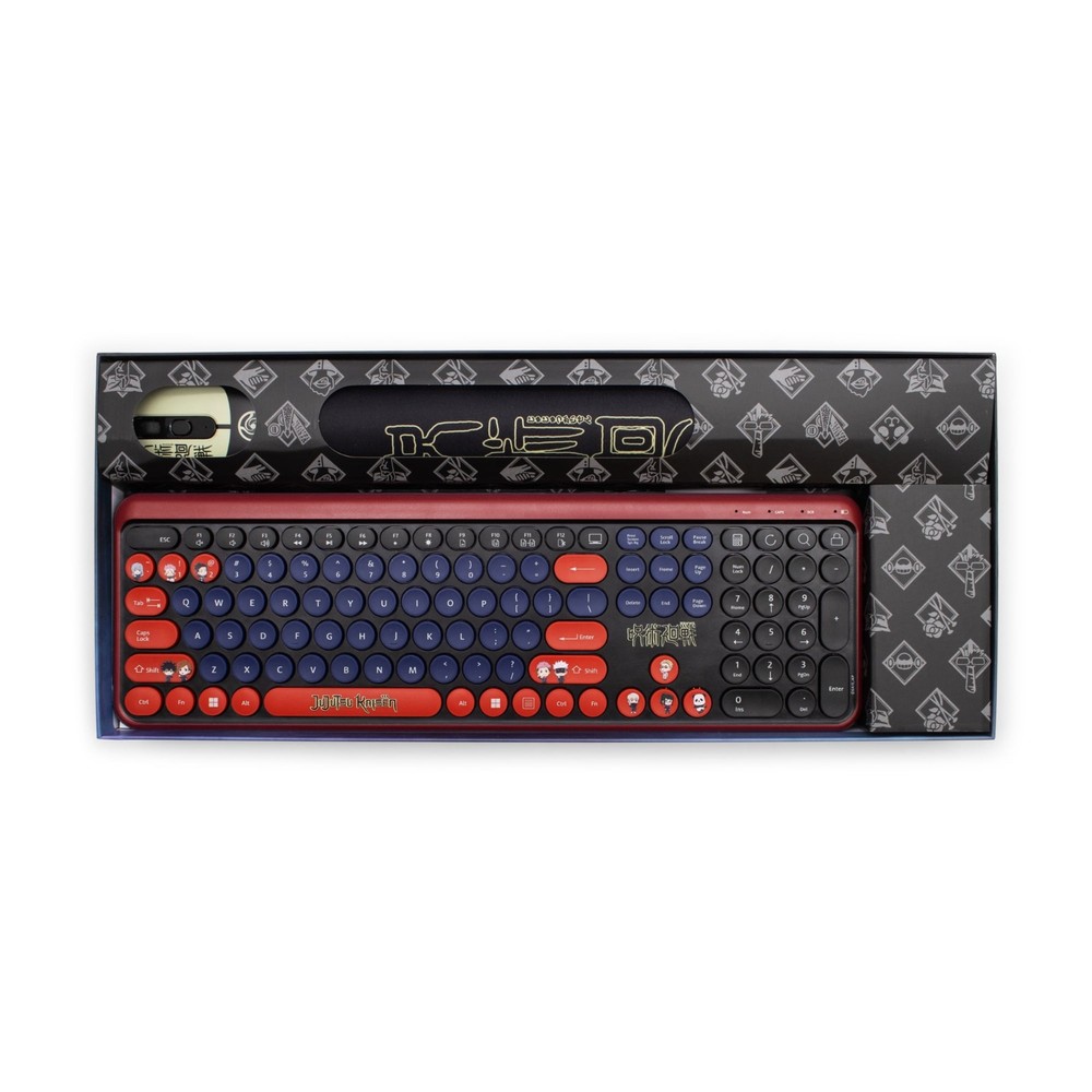 JuJuTsu Kaisen Megaset Wireless Computer Keyboard Mouse & Mat - Accessory Set™