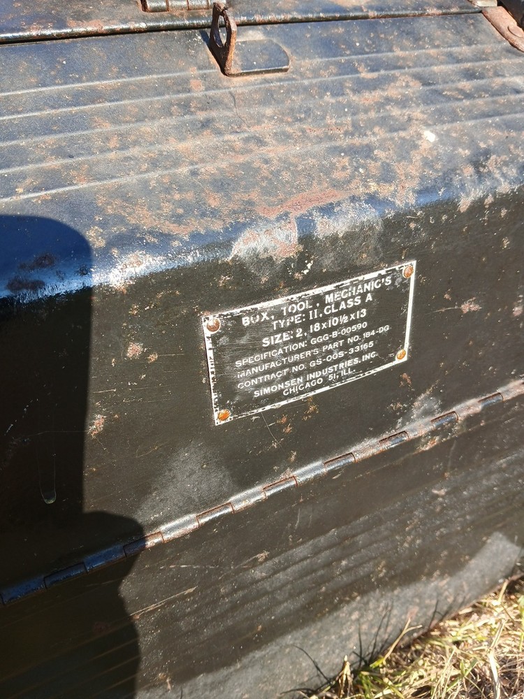 Simonsen Industries Mechanics Tool Box Type II Class A