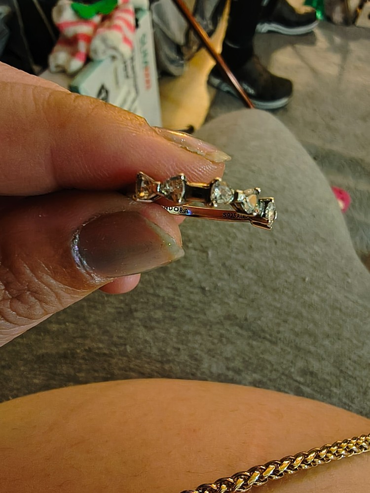 Pandora bow station ring sterling silver.