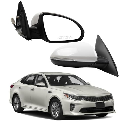 Driver Side Mirror Compatible With 2016 2017 2018 Kia Optima Left White