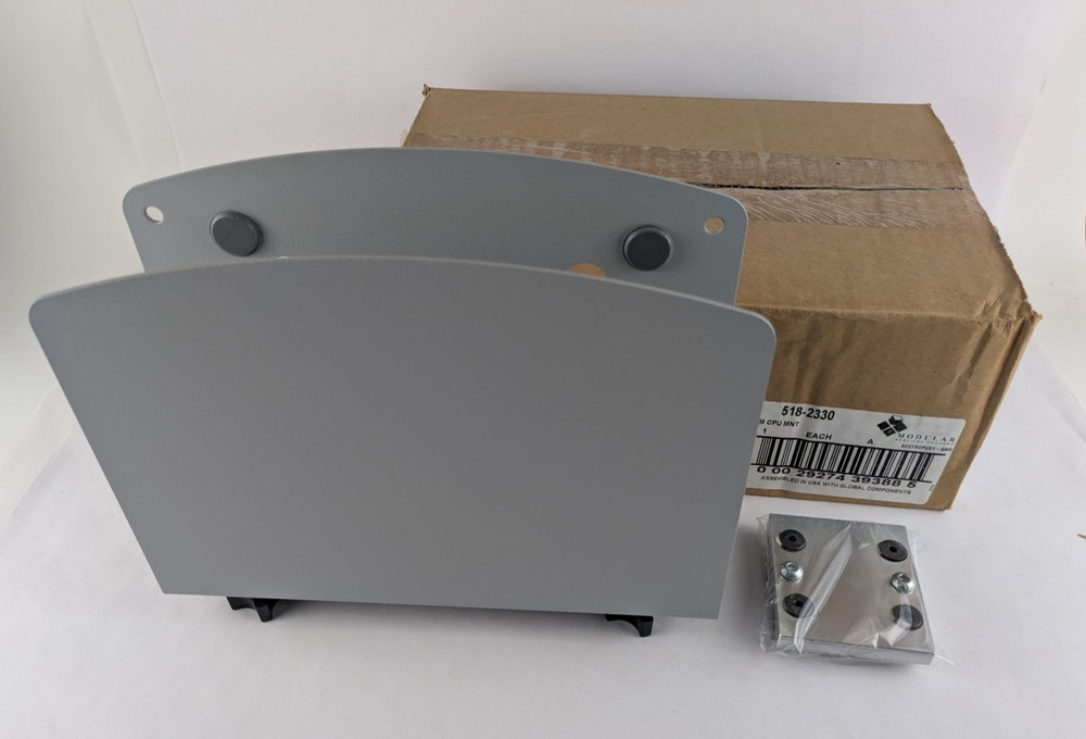 Track Mount Thin CPU Computer Holder - Fits Standard Equipment Device Rail