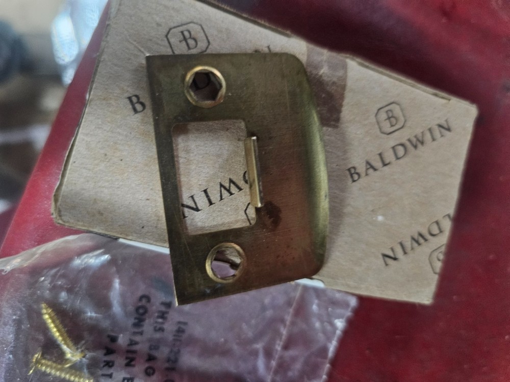 Baldwin Replacement Latch Full Lip Strike Plate ONLY 5510.031 FLS Solid Brass