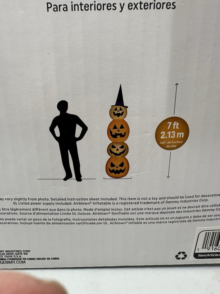 Airblown Inflatable 7 Ft Pumpkin Stack