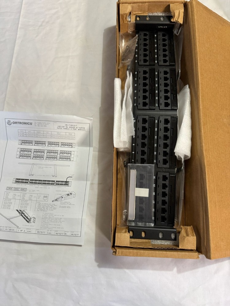 Ortronics CAT6A Angled 48 Port Patch Panel OR-SPA6AU48
