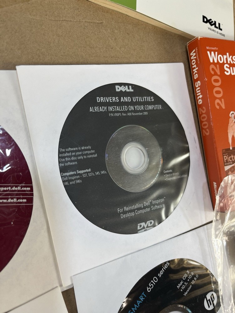 Dell Windows XP Operating System Installation CD’s Works Suite Software Vintage