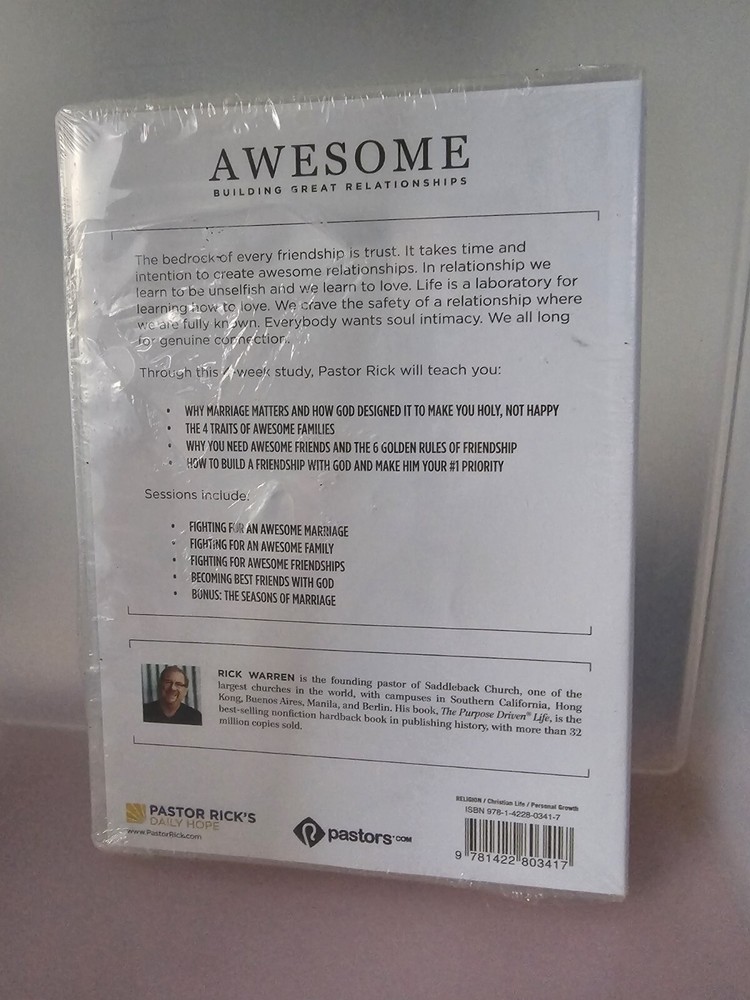 Rick Warren Awesome Building Great Relationships DVD Small Group 4 Session Study