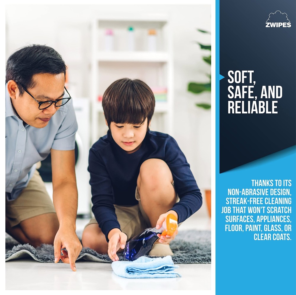 Zwipes Microfiber Cleaning Cloths, 48 Pack 48-Pack