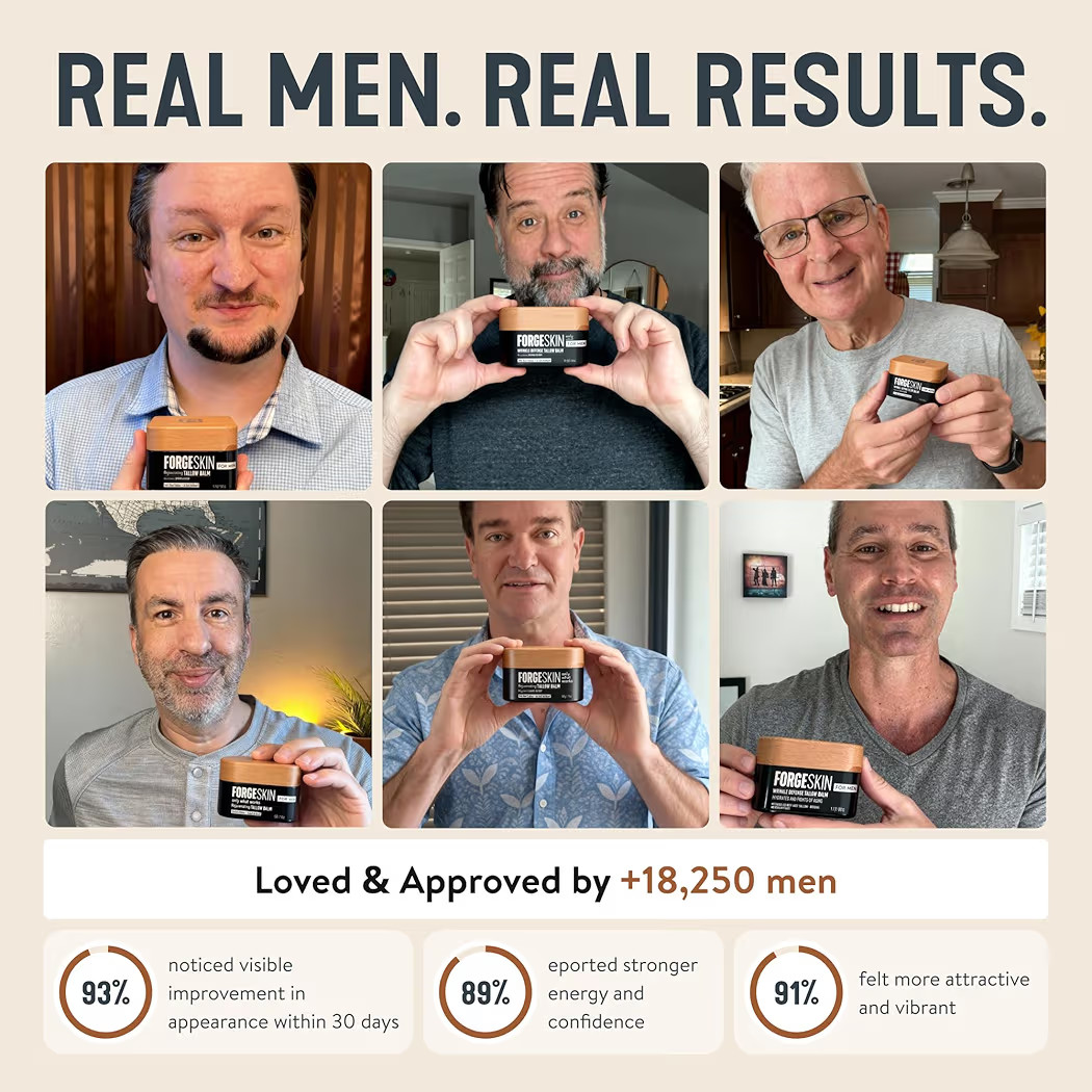 Forge Skin Beef Tallow Balm Anti-Aging Moisturizer & Hydrating Skin Cream 1.7oz