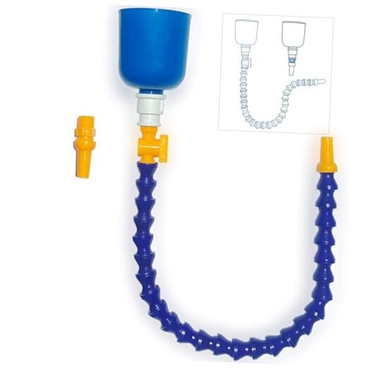 27" Bendable Transmission Funnel with Filter and Switch, Multi-Purpose 25 Blue