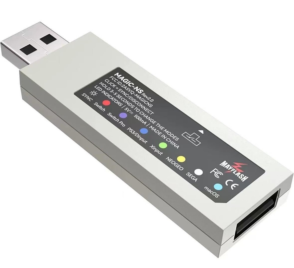 MAYFLASH Magic NS2 Wireless Bluetooth Controller Adapter for Switch, PS4&3, Xbox