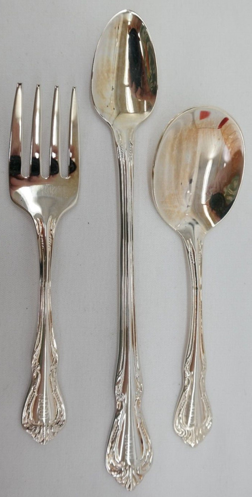 Oneida Harmony Silver Plated Silverware 3 Piece Baby Set "Jacob" JR