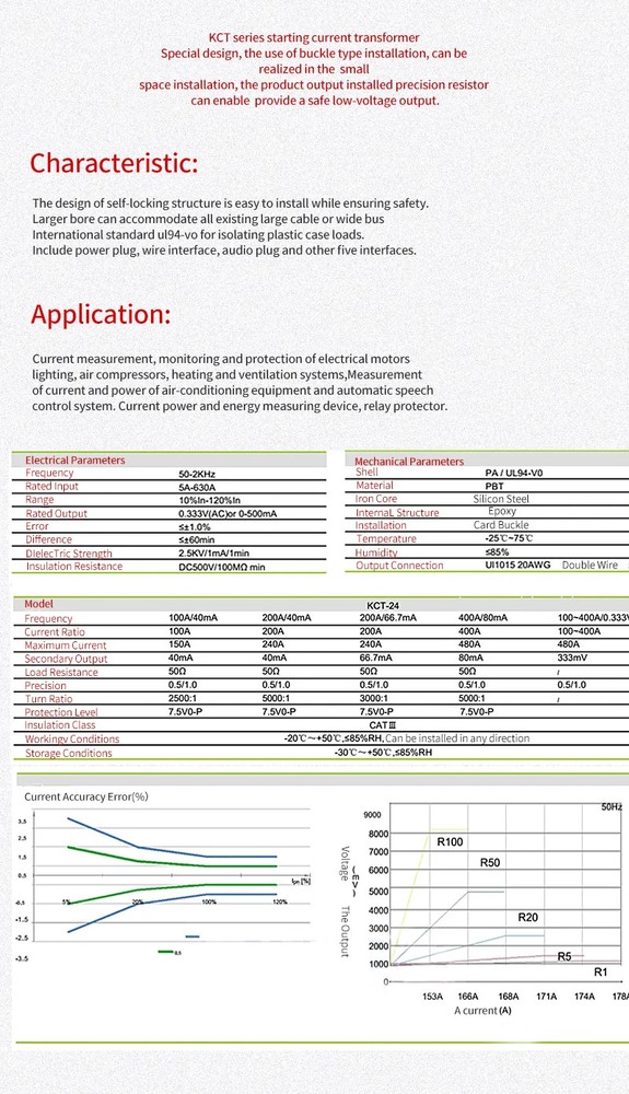 3PCS Split Core Current Transformer KCT-24 CT Sensor Clamp 100A 200A 300A 400A
