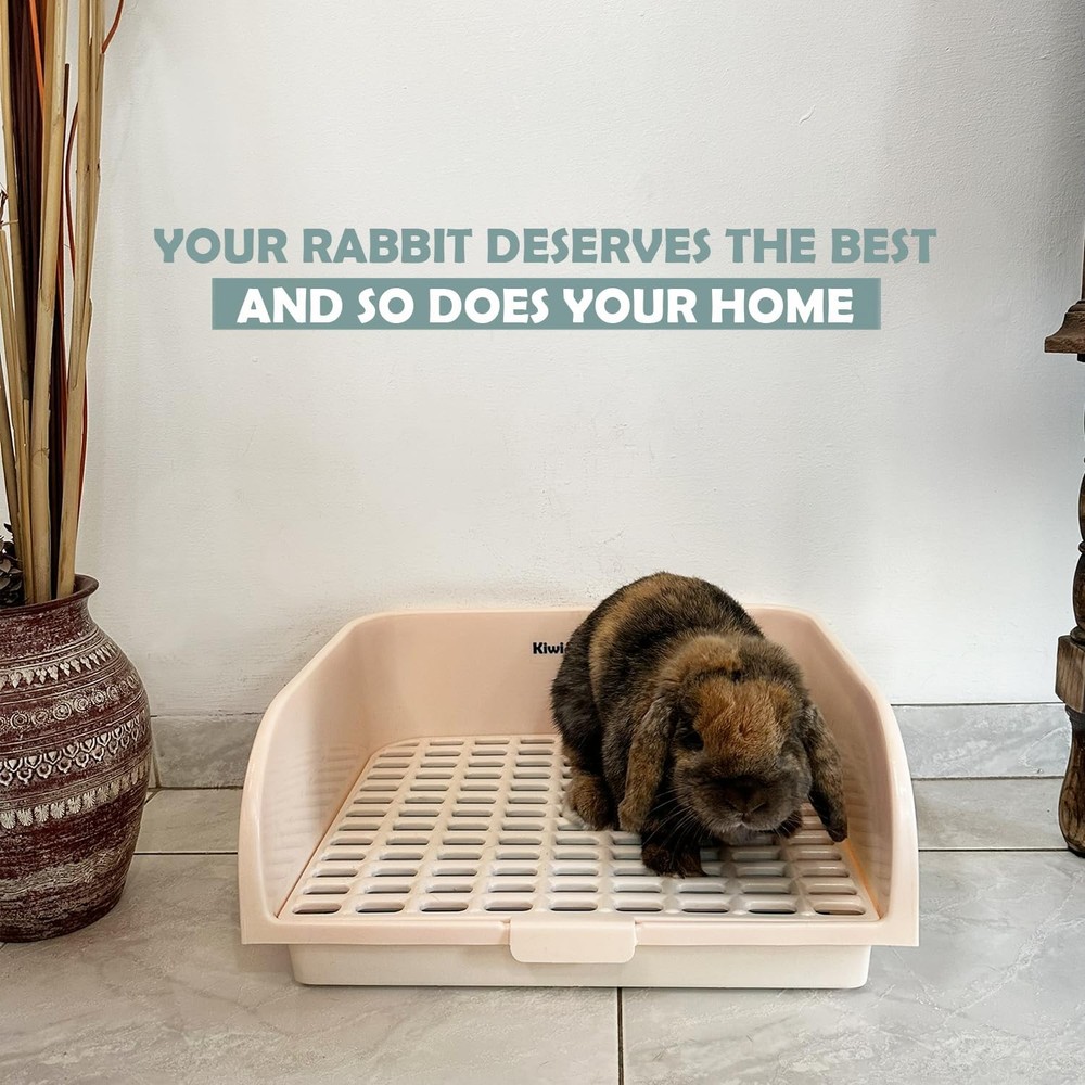 Rabbit Litter Box - Extra Large Bunny Litter Box, Easy to Clean and Disassemb...