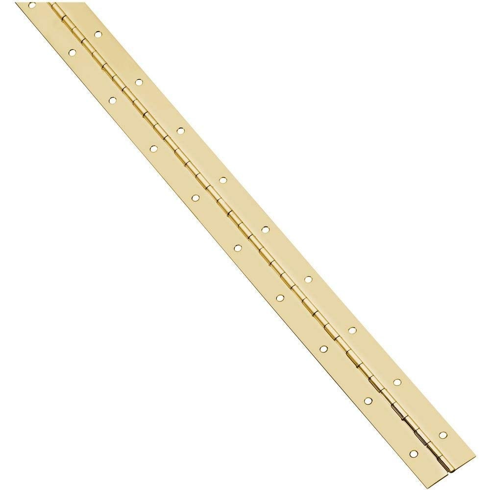 Brass Continuous Hinge with Holes – Multiple Size Options