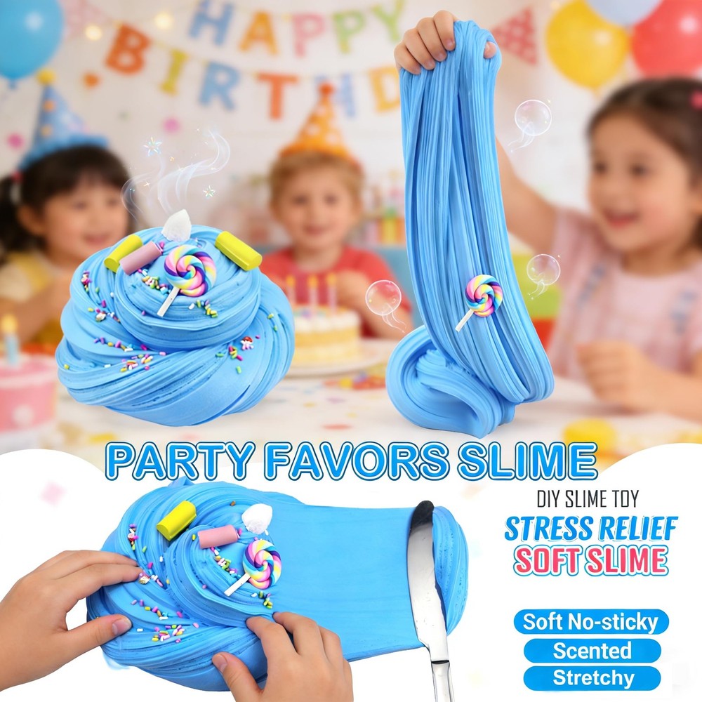 ZONEWAY 7 Pack Cake Butter Slime Kits, Soft and Non-Sticky 7-pack, Assorted