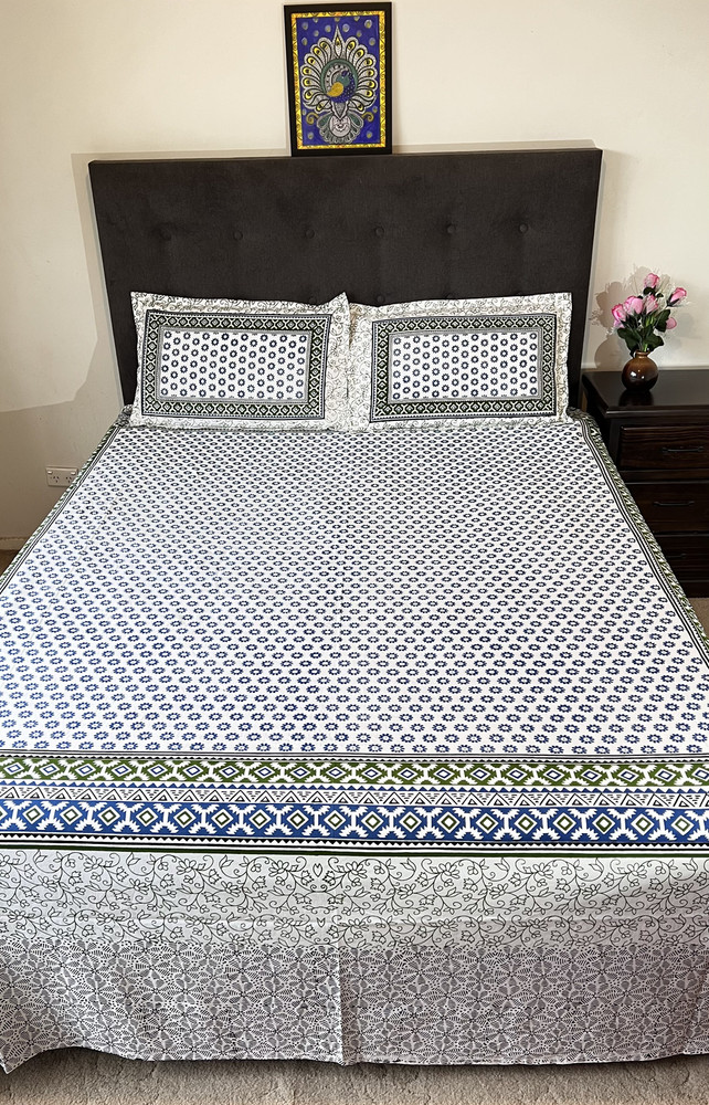 Bedsheet and pillow covers (100% Cotton)