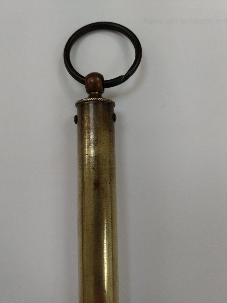 ANTIQUE BRASS SALTER 8lb SCALE HOOK BALANCE