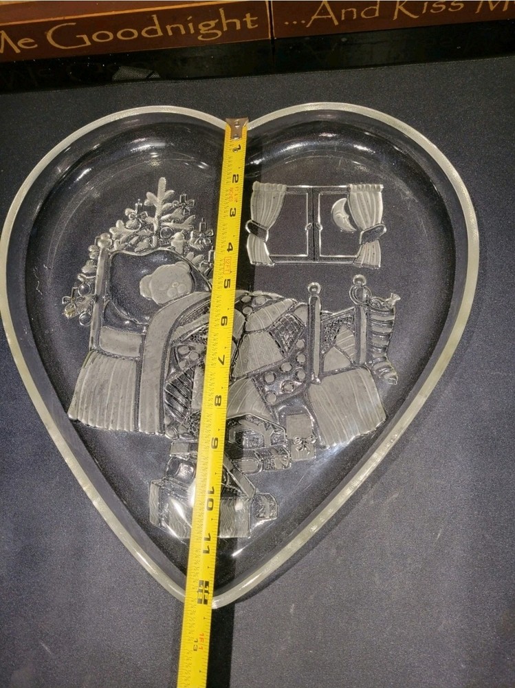 3 Large Clear Christmas Platters