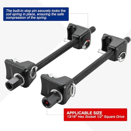 Macpherson Strut Spring Compressor, 2pcs Heavy Duty Coil Spring Compressor Red