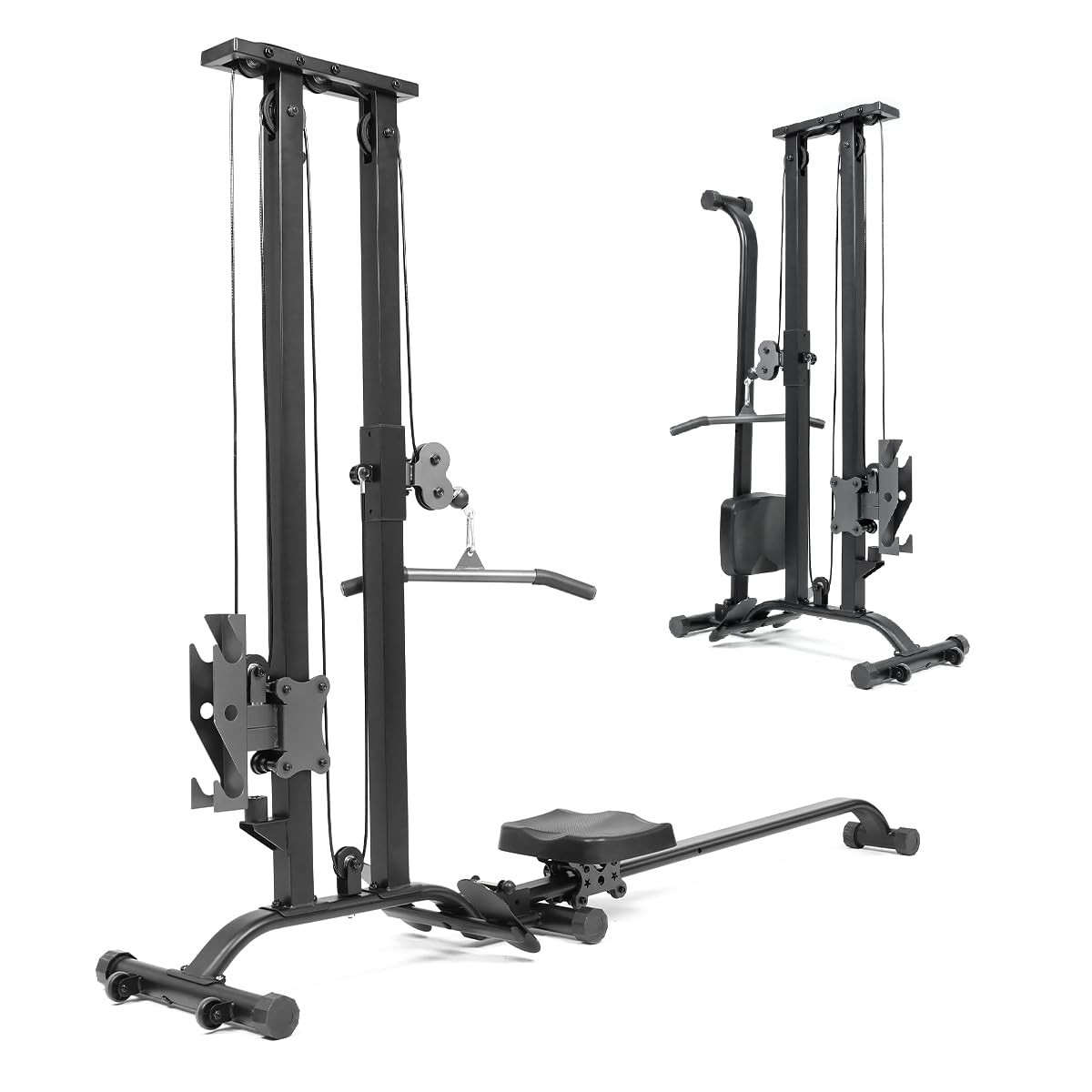 Cable Machine Home Gym CR63,330 Lbs Plates Loaded Cable Crossover,Functional