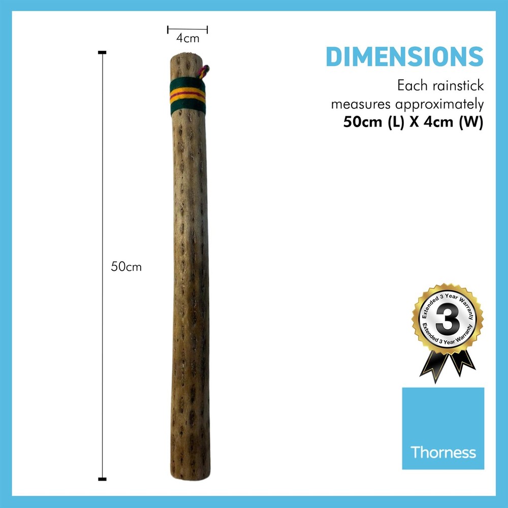 MEDIUM CHILLEAN CACTUS RAINSTICK | Rainmaker | 50 cm Long
