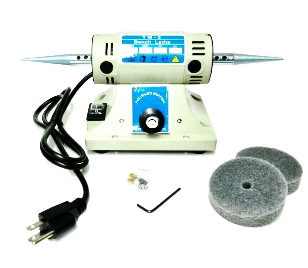 Bench Top Polisher Variable Speed Jewelry Hobby Craft Workshop Buffer Polishing