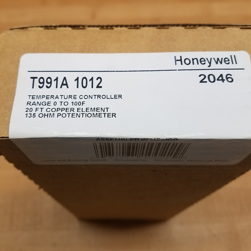 Honeywell T991A 1012 Temperature Controller, 0-100F, 20Ft Copper Element - NEW