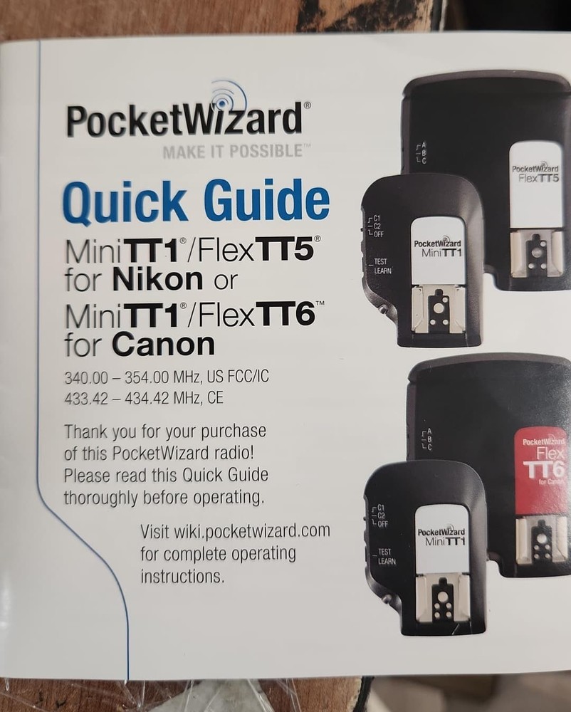 PocketWizard Mini TT1 Transmitter Pocket Wizard For Nikon Open Box