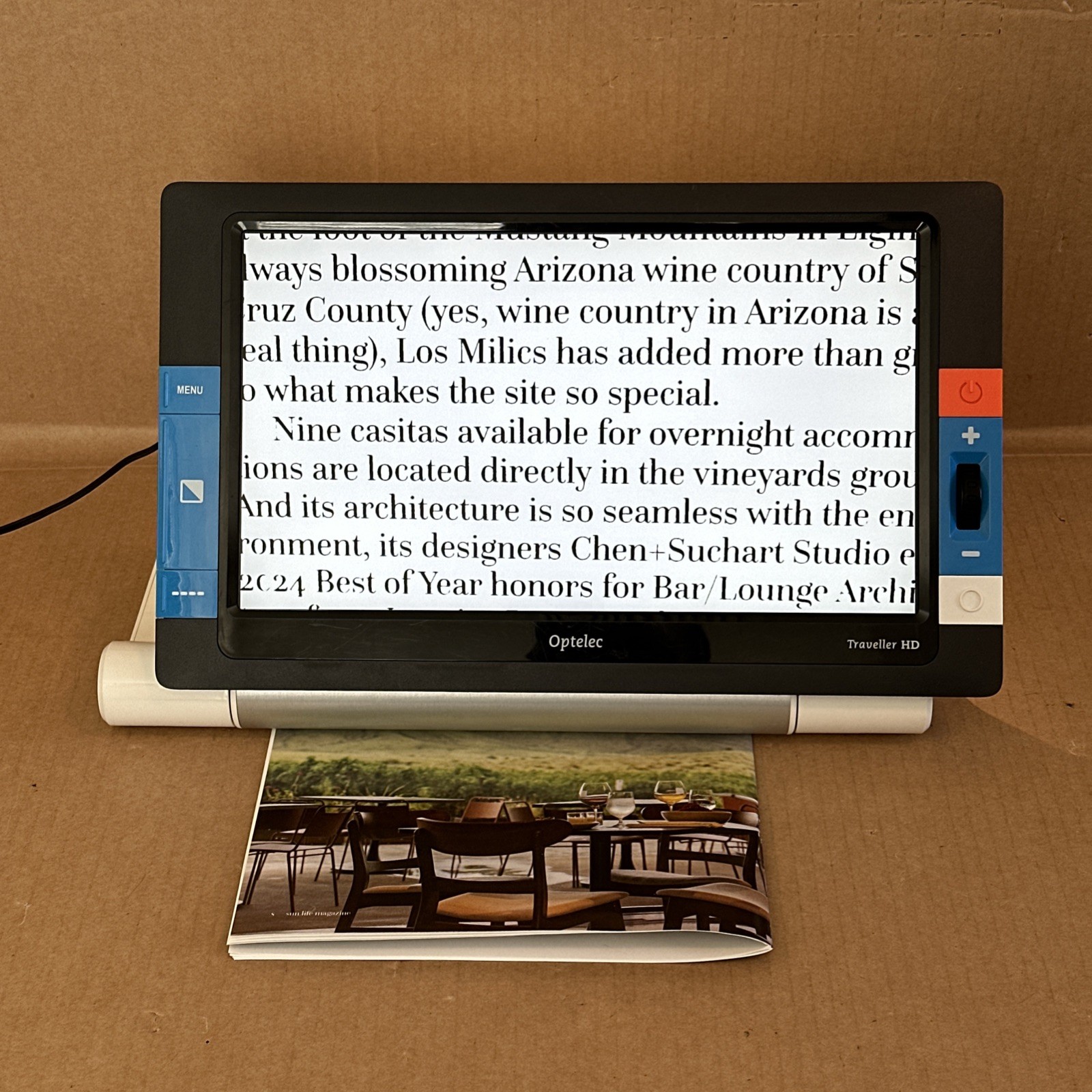 Optelec Traveller HD Portable Low Vision Video Magnifier 13.3 Inch Screen TESTED