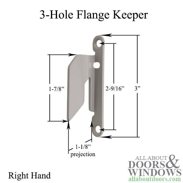 3-Hole Flange Keeper - Right Hand
