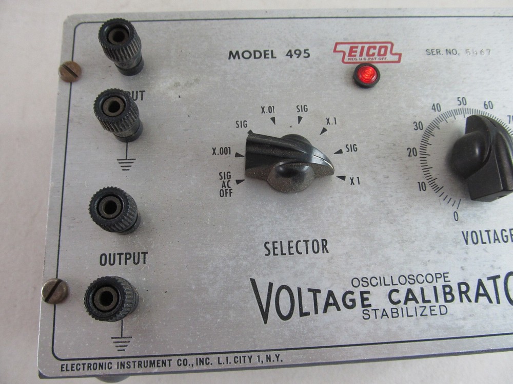 Vintage EICO 495 Voltage Calibrator-Oscilloscope Stabilized -TESTED WORKING