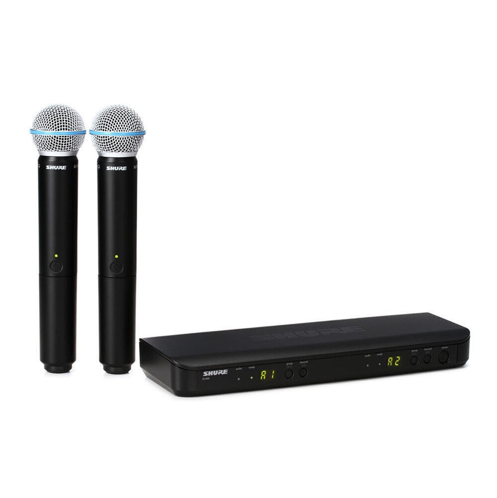 Wireless Vocal System SHUR BLX288 / Beta 58A w/2 BETA58 Microphones Express US