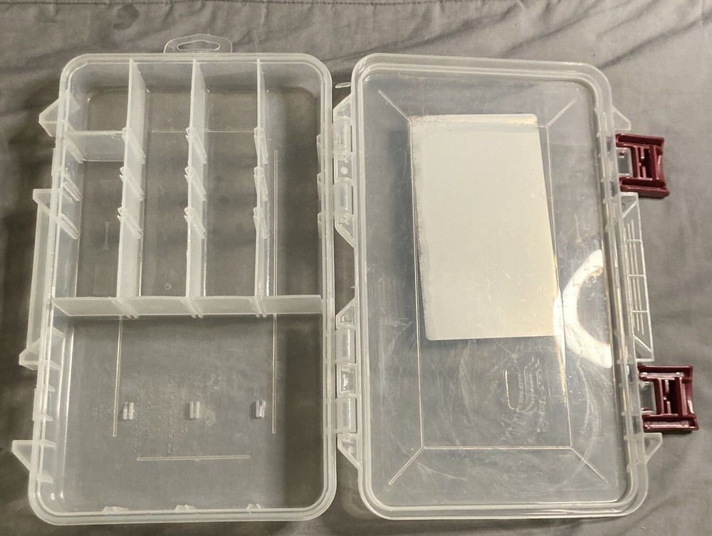 Laker Tackle Box With Side Compartments, Inner Tray, Blue & Gray