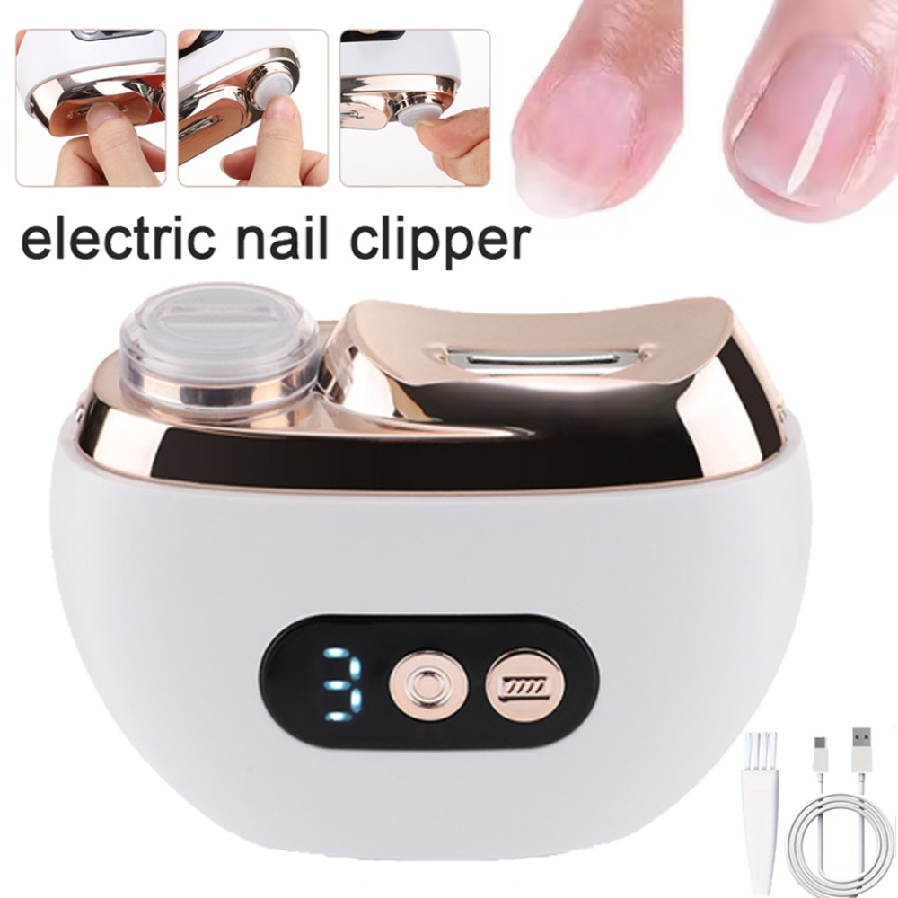 Safety Electric Nail Clipper Automatic Thick Nails Trimmer Professional Tool US