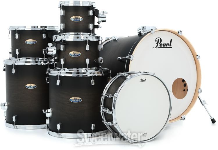 Pearl Decade Maple 7-piece Shell Pack - 22" Kick - Satin Blackburst