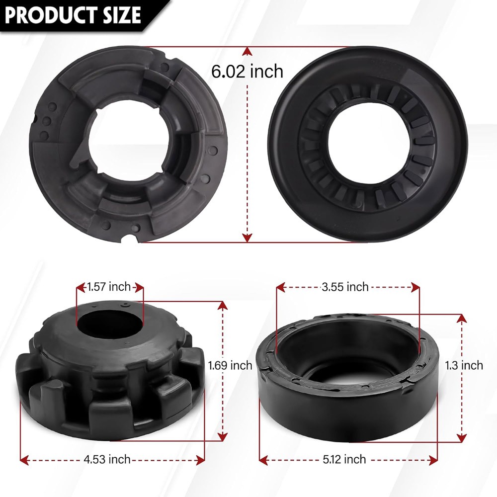 Front Rear Upper & Lower Spring Isolators Kit For 1999-2004 Jeep Grand Cherokee