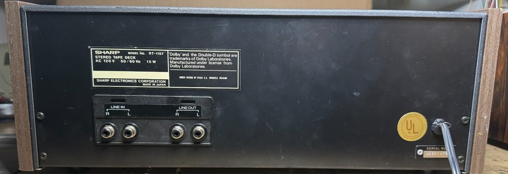 Sharp RT-1157 Stereo Cassette Deck – Serviced, Working – AS-IS