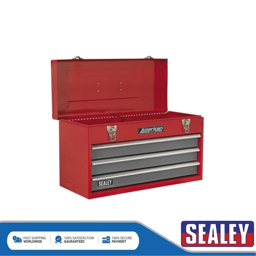 Sealey American PRO� Tool Chest 3 Drawer Red/Grey AP9243BB