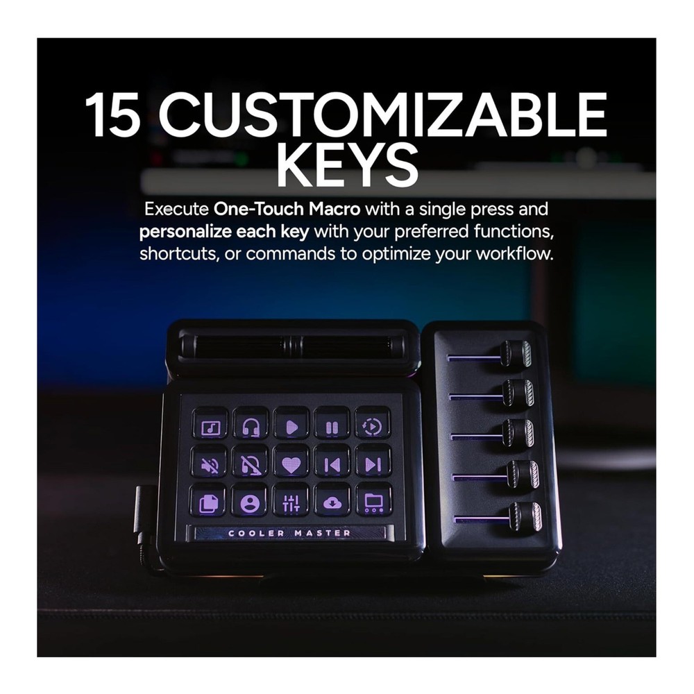 Cooler Master MasterHUB Modular Controller Stream Kit with 15 Programmable Keys