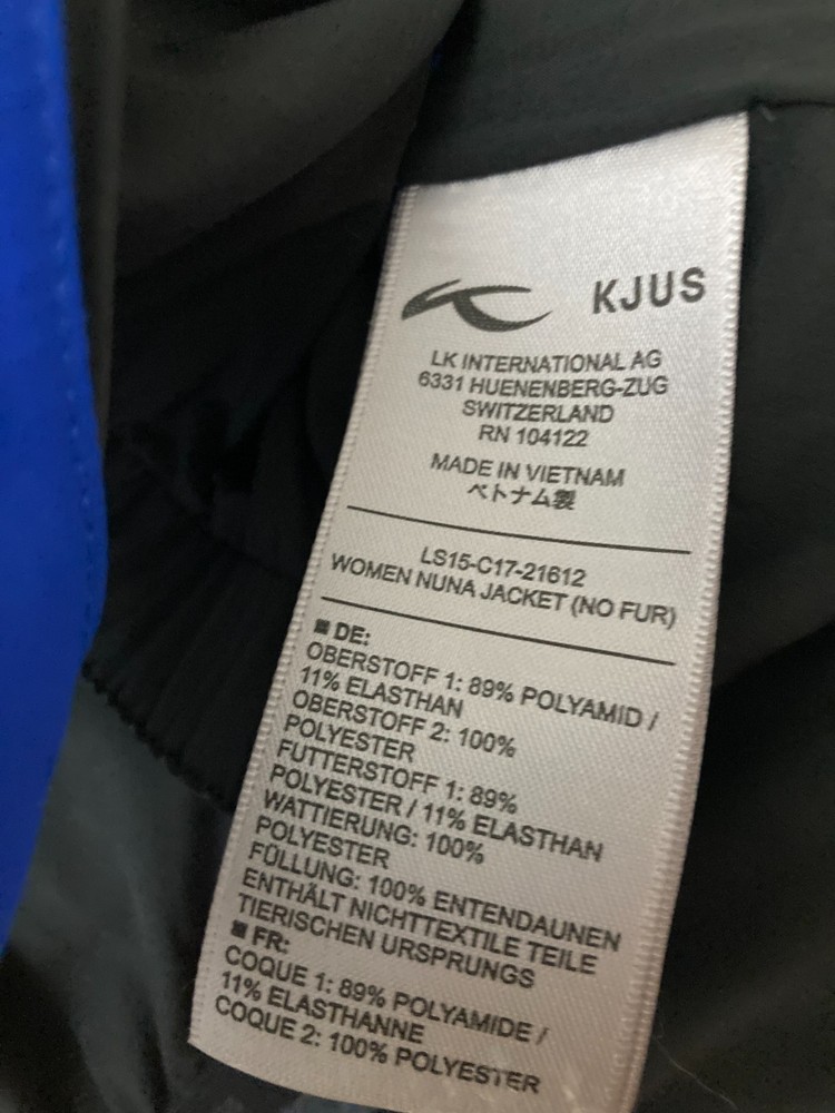 EUC KJUS Nuna Ski Jacket Blue/Grey 40/Large