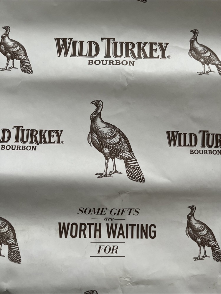 Wild Turkey Bourbon Gift Wrapping Paper 24”x35”