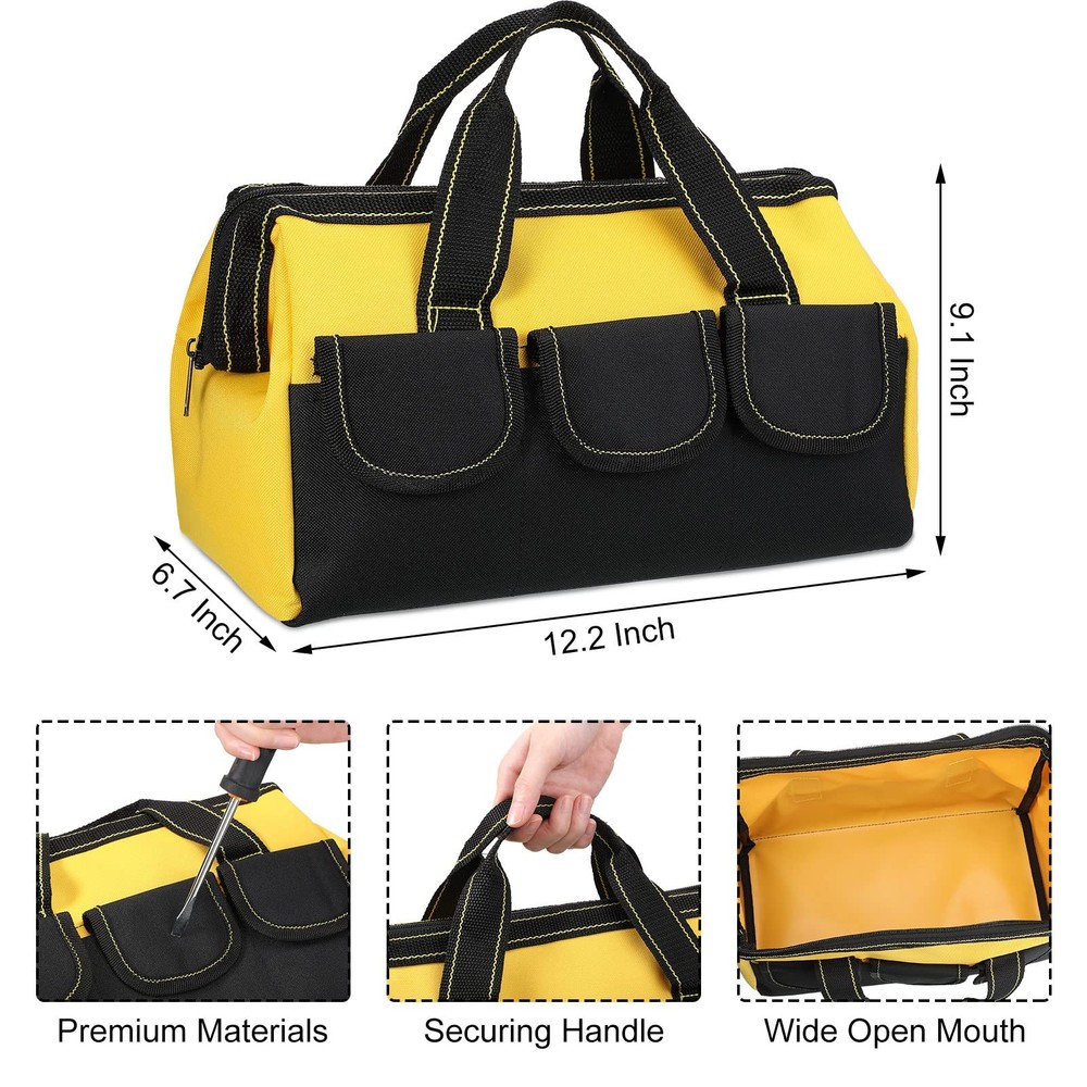 Versatile 13 Inch Waterproof Tool Bags for Home & Professional Use - 3 Pack