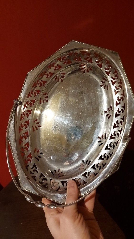Vintage Silver Plated Footed Dish