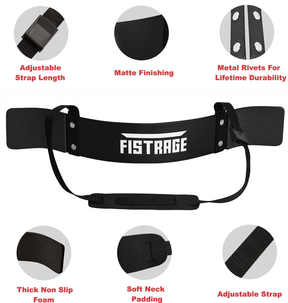 FISTRAGE Arm Blaster Biceps Curl Support for Bodybuilding with Adjustable Strap