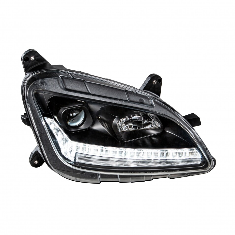Blackout Projection Headlight w/ LED Sequential Turn/DRL for Peterbilt-Passenger