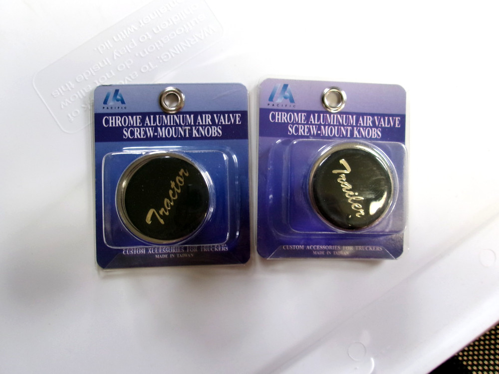 Pacific chrome aluminum air valve screw-mount knobs 2 each