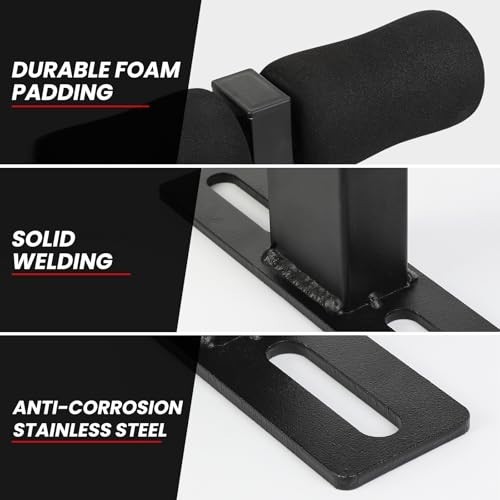 Hamstring Curl Squat Rack Attachment - Sit Up Assistant, Abdominal Core Trainer,