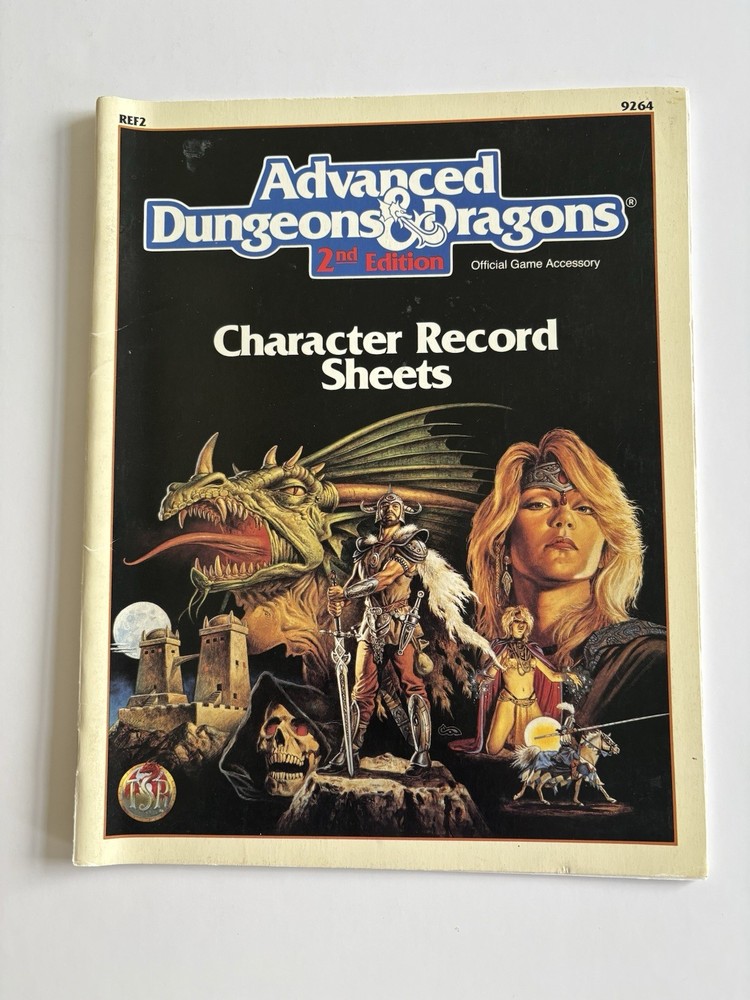 Advanced Dungeons and Dragons Character Record Sheets TSR  1989